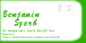 benjamin szerb business card